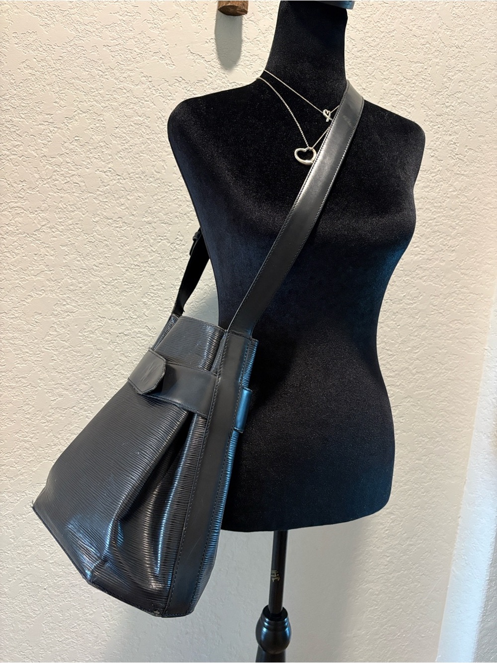 Louis Vuitton Black Epi Leather Shoulder Bag